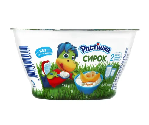 Сирок Растішка банан 3,4%, 125г