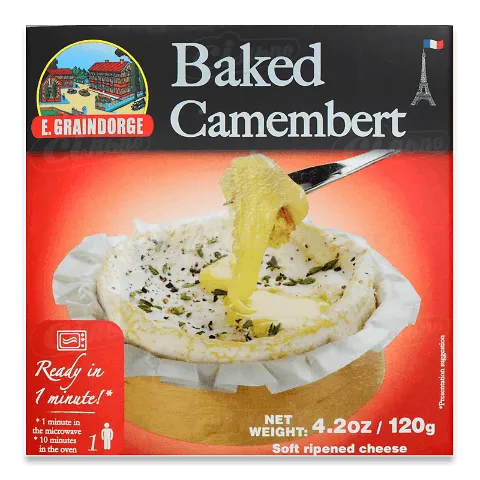 Сир E.Graindorge «Камамбер» для запікання 45% з коров'ячого молока, 120г
