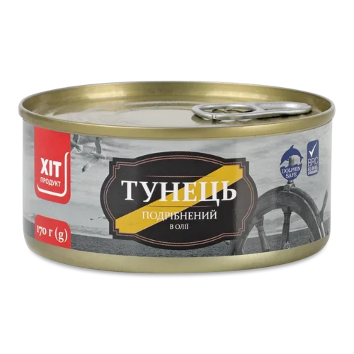 Тунець Подрібнений В Олії Стерилізований, з/б 170г