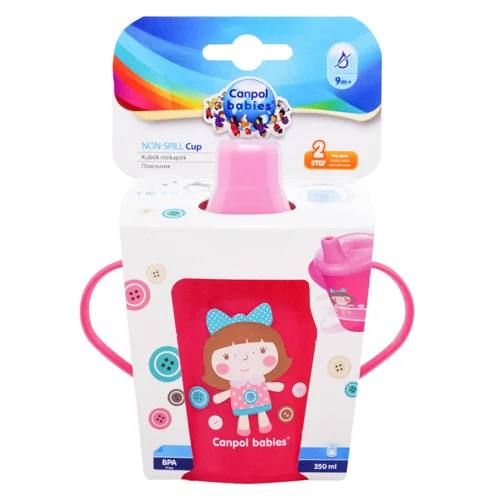 Поїльник Canpol babies рожевий 250мл