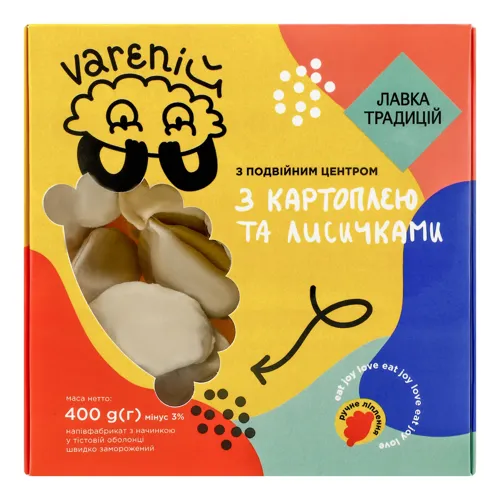 Вареники з подвійним центром з картоплею та лисичками Vareniy к/у 400г