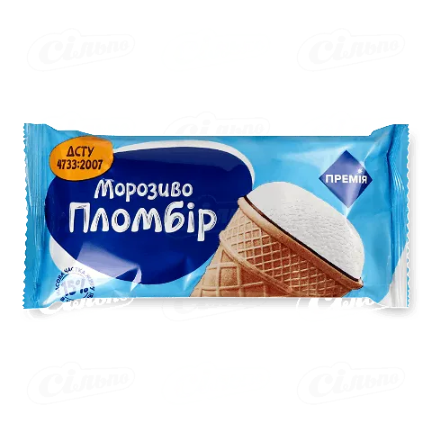 Морозиво «Премія»® пломбір у вафельному стакані, 100г