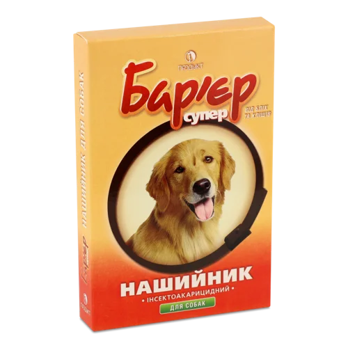 Нашийник Д/Собак Інсектоакарицидний Бар'єр Супер Чорний 65х5см, в/ґ