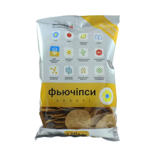 Фьючіпси з насіння льону Золоті Фьючефуд м/у 120г