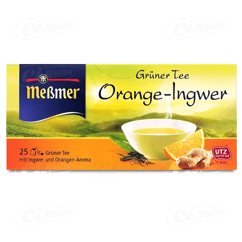 Чай зелений Messmer апельсин-імбир, 25*1,75г