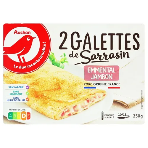 Млинці Ашан з сиром та шинкою заморожені 250г