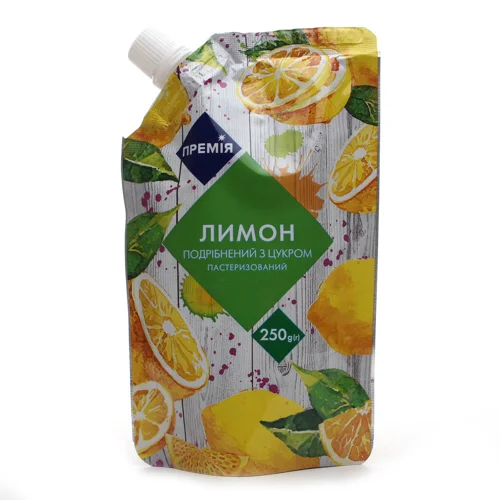 Лимон Премія подрібнений з цукром пастеризований 250г