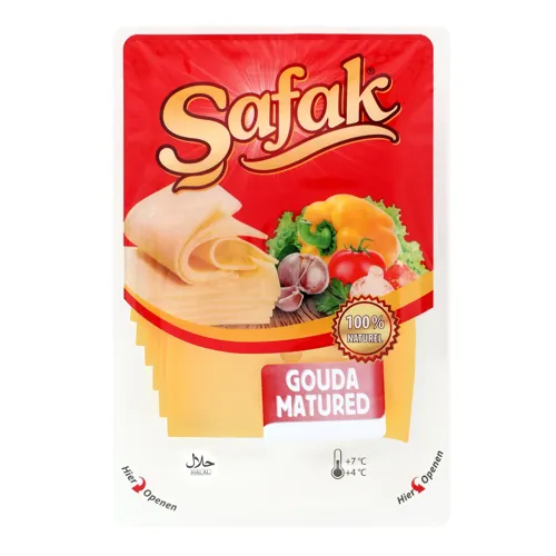 Сир 50% нарізний Goudа Matured Safak лоток 150г