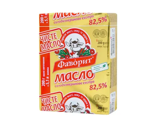 Масло Фаворит Екстра солодковершкове 82,5% 200г