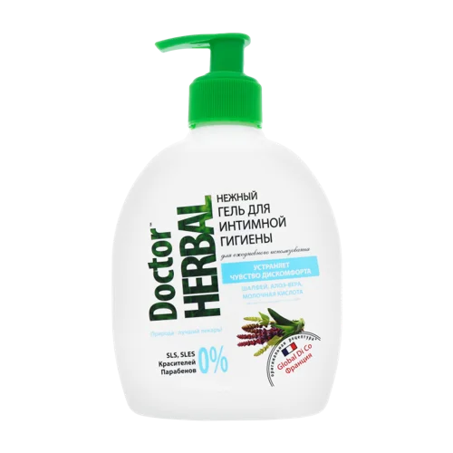 Гель для Інтимної Гігієни Doctor Herbal Шавлія+Алое Віра, 300 мл