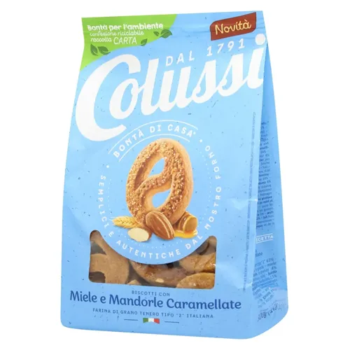 Печиво Colussi з карамелізованим мигдалем та медом 300г