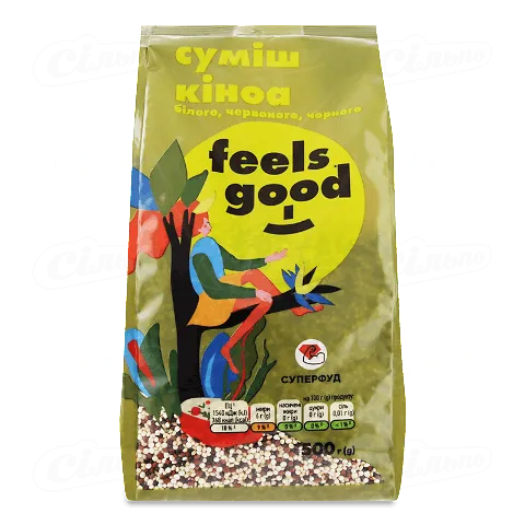 Кіноа Feels good суміш біла-червона-чорна, 500г