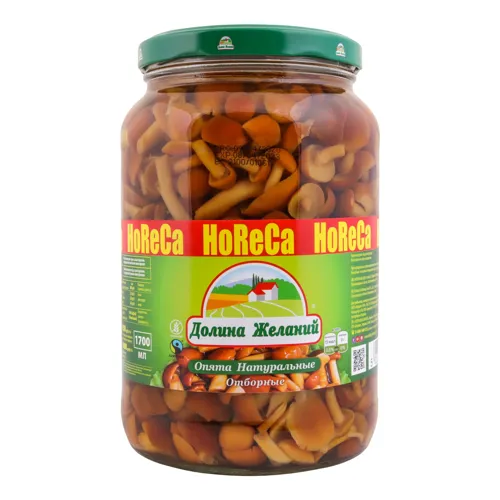 Опеньки натуральні добірні Долина Желаний у скляній банці 1.7л