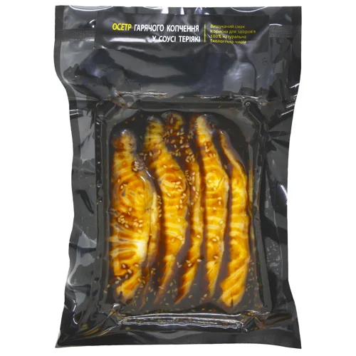 Осетр гарячого копчення у соусі теріякі