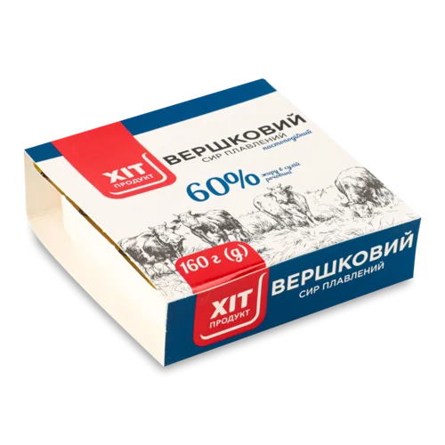 Сир Плавлений Вищого Ґатунку 60% Вершковий, к/у 160г