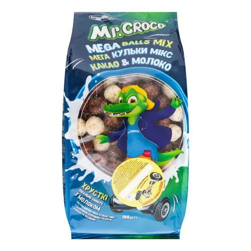 Сніданки сухі Какао&Молоко Mega Balls Mix Mr. Croco м/у 180г
