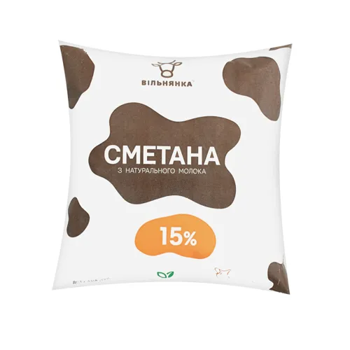 Сметана 15% Вільнянка м/у 400г