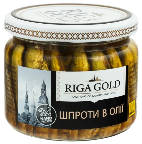 Шпроти в олії Riga Gold с/б 270г