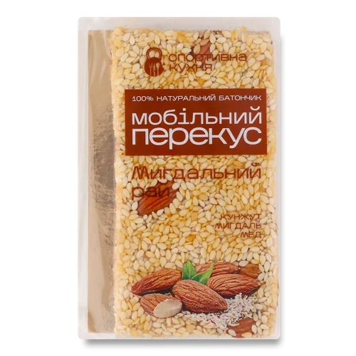 Батончик Мигдальний Рай, Спортивна Кухня, в/ґ, 50г