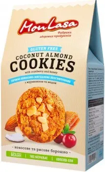 Печиво MonLasa кокосово-миндальне безглютенове 120г