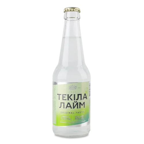 Слабоалкогольний Напій Сильногазований Текіла Лайм, в/ґ, з/б 0.33л, 8%