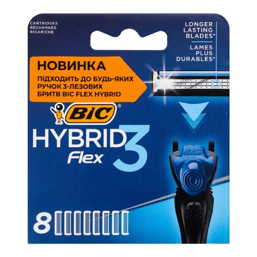 Картриджі для гоління BIC Flex 3 Hybrid 8шт