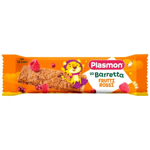 Батончик Plasmon злаковий зі смаком червоних ягід 20г