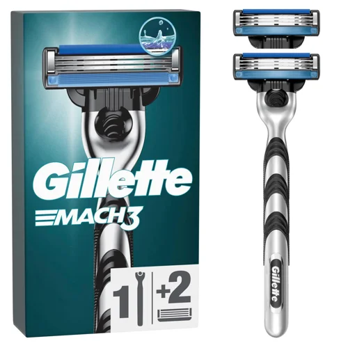 Станок для гоління Gillette Mach 3 1шт + 2 картриджа