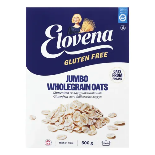 Пластівці вівсяні з цільного зерна без глютену Elovena