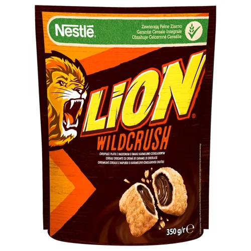 Сніданок сухий LION® Wild Crush подушечки з карамеллю 350г