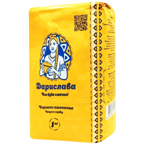 Борошно пшеничне Дарислава вищий сорт 1кг