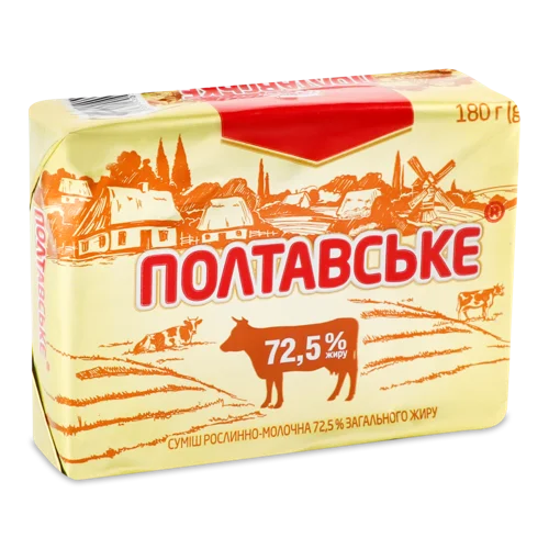 Суміш Рослинно-Молочна 72.5% Рідна Хатинка Полтавське м/у, 180г