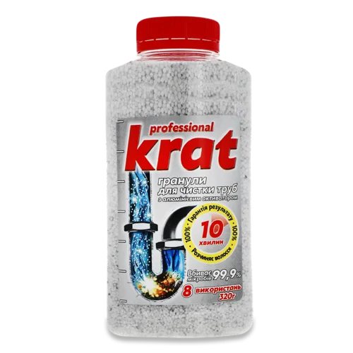 Гранули для Очищення Зливних Труб KRAT professional, 320 г
