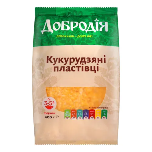 Пластівці кукурудзяні Добродія м/у 400г