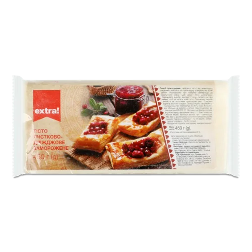 Тісто листкове дріжджове Extra! заморожене 450г