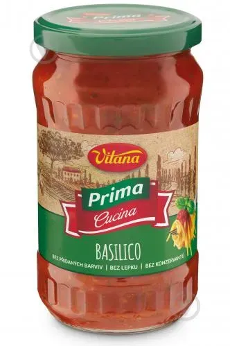 Соус Basilico в скляній банці 350г ТМ Vitana