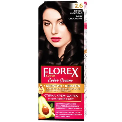 Крем-фарба Florex для волосся гіркий шоколад