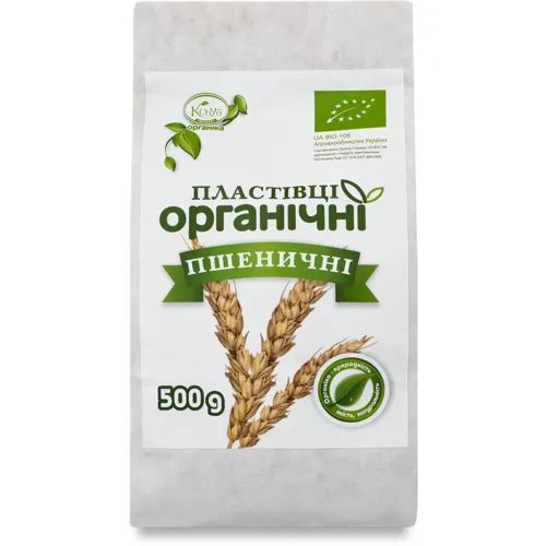 Пластівці Козуб продукт пшеничні органічні 500г