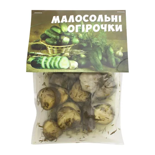 Огірки малосольні порізані кільцями «Малосольні огірочки», 220г.