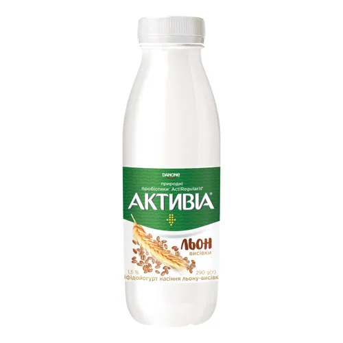 Біфідойогурт 1.5% Насіння льону-висівки Активіа 290г