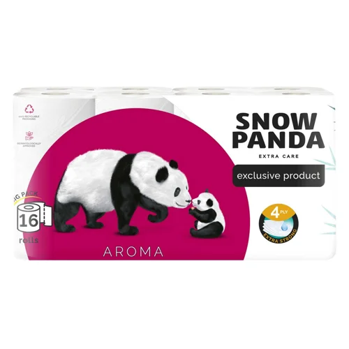 Туалетний папір Сніжна Панда Extra Care Aroma 4-шаровий 16шт