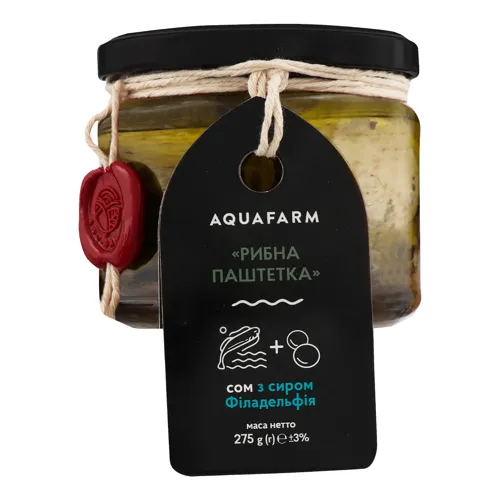Сом з сиром Філадельфія Рибна паштетка Aquafarm с/б 275г