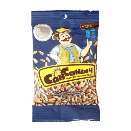 Ядра соняшника смажені солоні СанСанич м/у 50г