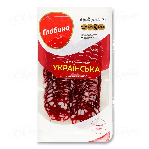 Ковбаса Глобино Українська сиров'ялена вищого ґатунку, 80г