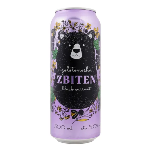 Напій слабоалкогольний 0.5л 5% зброджений газований Яблуко-смородина з прянощами Zolotonosha Zbiten з/б