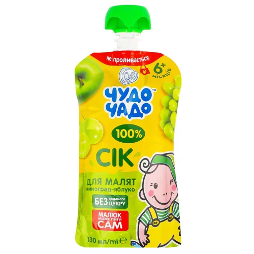 Сік Чудо-Чадо виноградно-яблучний 130мл