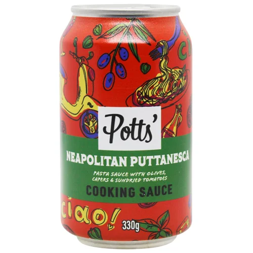 Соус Potts' Неаполітанський з оливками, каперсами та в'яленими томатами для пасти 330г