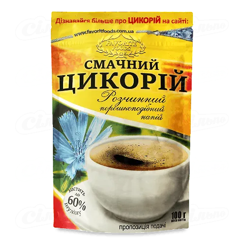 Цикорій «Фаворит» смачний розчинний порошкоподібний, 100г