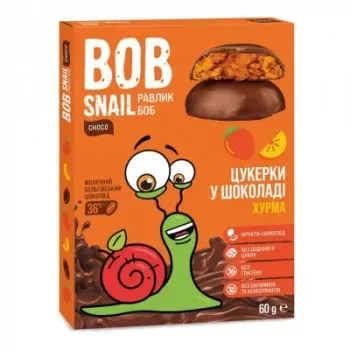 Конфета Bob Snail Улитка Боб з хурми в молочному шоколаді 60г