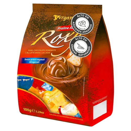 Цукерки Vergani Roxy з горіхом та молочним кремом 100г